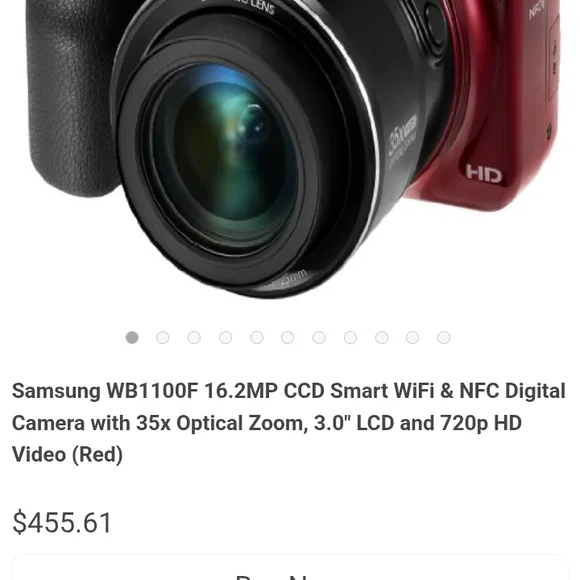 Samsung Red Digital Camera
